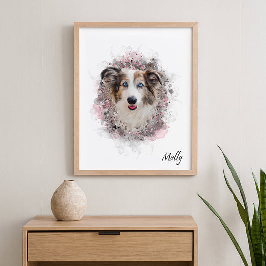 Retrato Estilo Watercolor