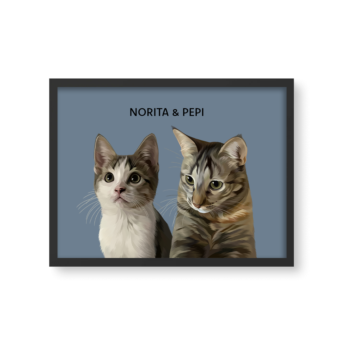 Retrato Estilo Modern 2 Mascotas
