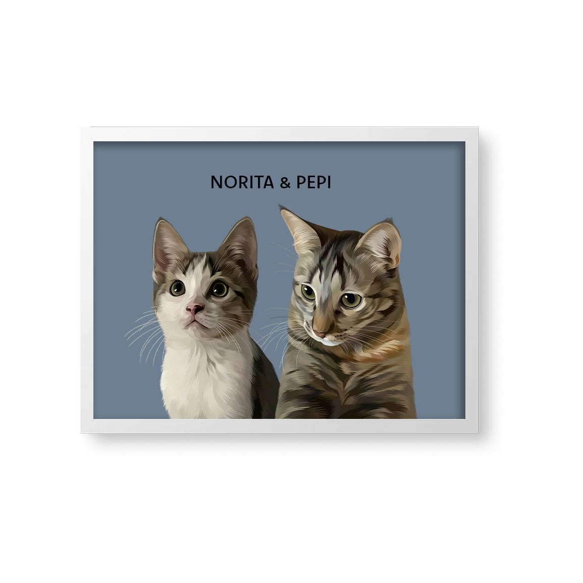 Retrato Estilo Modern 2 Mascotas