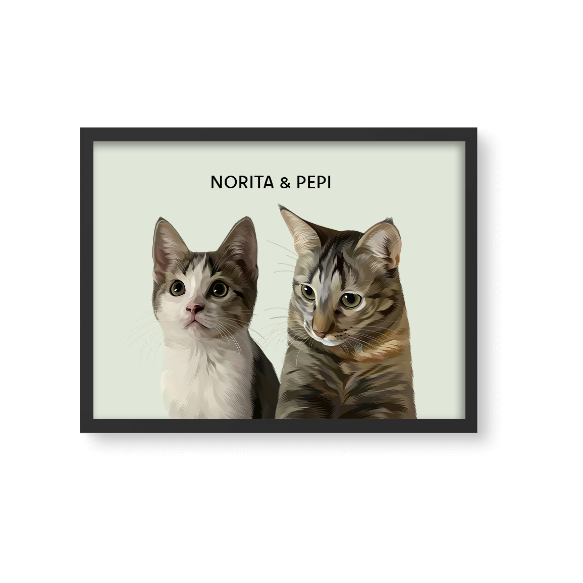 Retrato Estilo Modern 2 Mascotas
